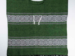 traditional-handwoven -green-mexican-huipil-blouses-front view-072